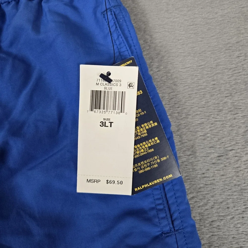 Polo Ralph Lauren Swim Trunks Mens 3XLT Blue Big & Tall Mesh Lined Pony NWT